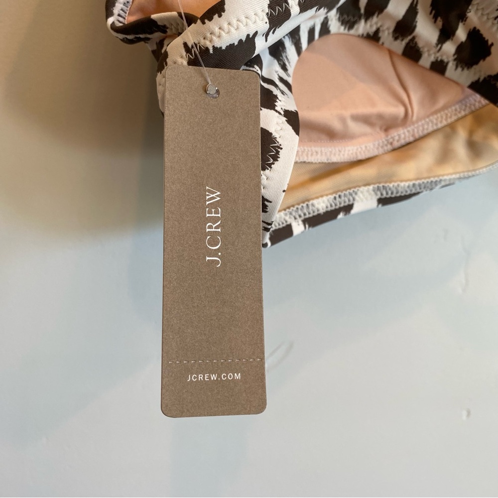J.CREW Leopard Cheetah Print Bikini Top - Picture 7 of 7